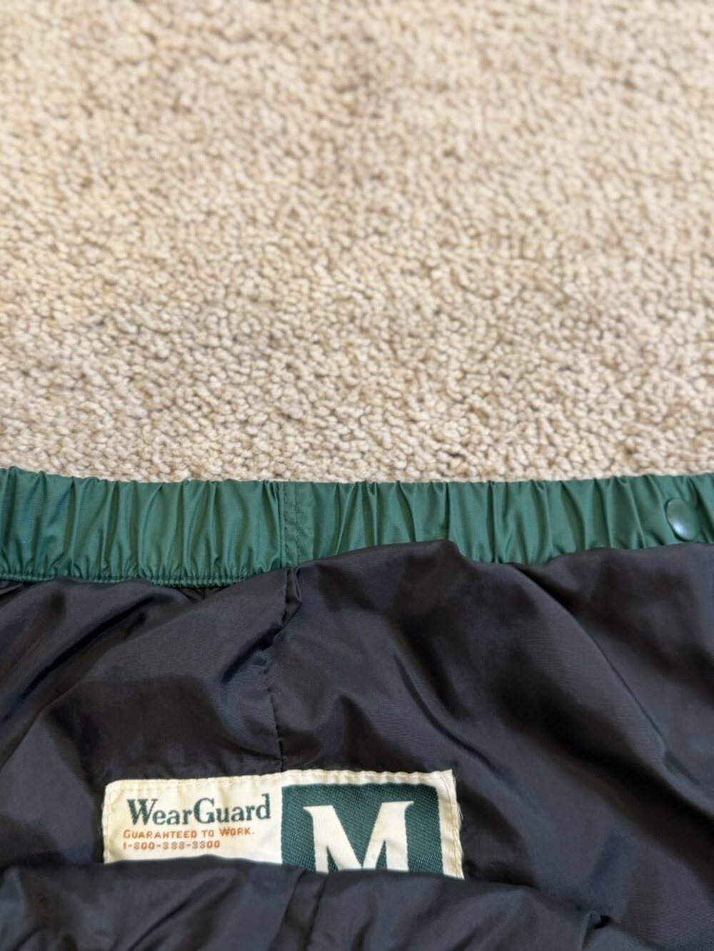 WearGuard Waterproof Nylon Work Pants Green Size M - Picture 4 of 11